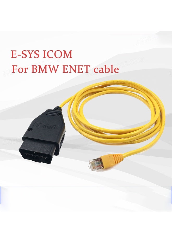محول ENET OBD2 مع كابل إيثرنت RJ45 متوافق مع I-COM E-SYS، وE-SYS ICOM لسيارات BMW، كابل ENET، برمجة وتشخيص أعطال سلسلة F مع كابل إيثرنت - Image 5